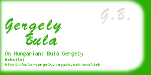 gergely bula business card